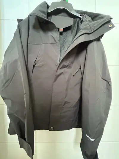 Chaqueta impermeable negra Outdoor - miniatura 1