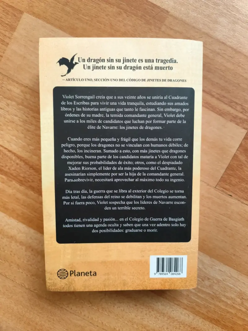 Libro 'Alas de Sangre' Rebecca Yarros - 2