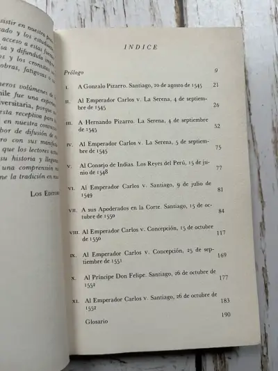 Libro Cartas de Relación Chile / Pedro de Valdivia - miniatura 4
