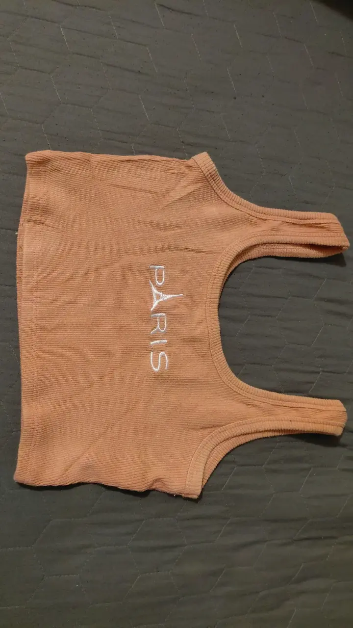 Crop top beige 'Paris'