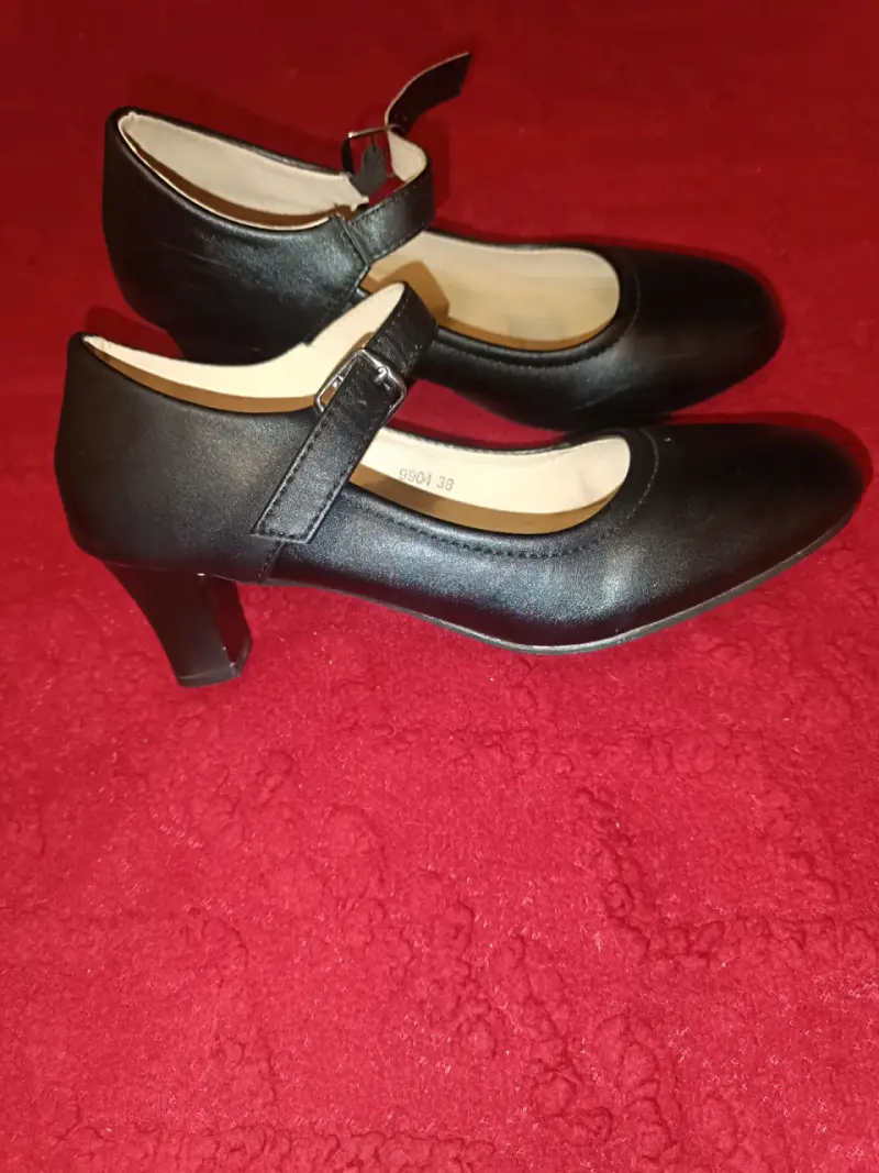 Zapatos de tacón negro de cueca - 1
