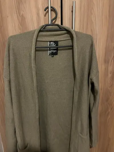 Cardigan beige mujer talla M - miniatura 1