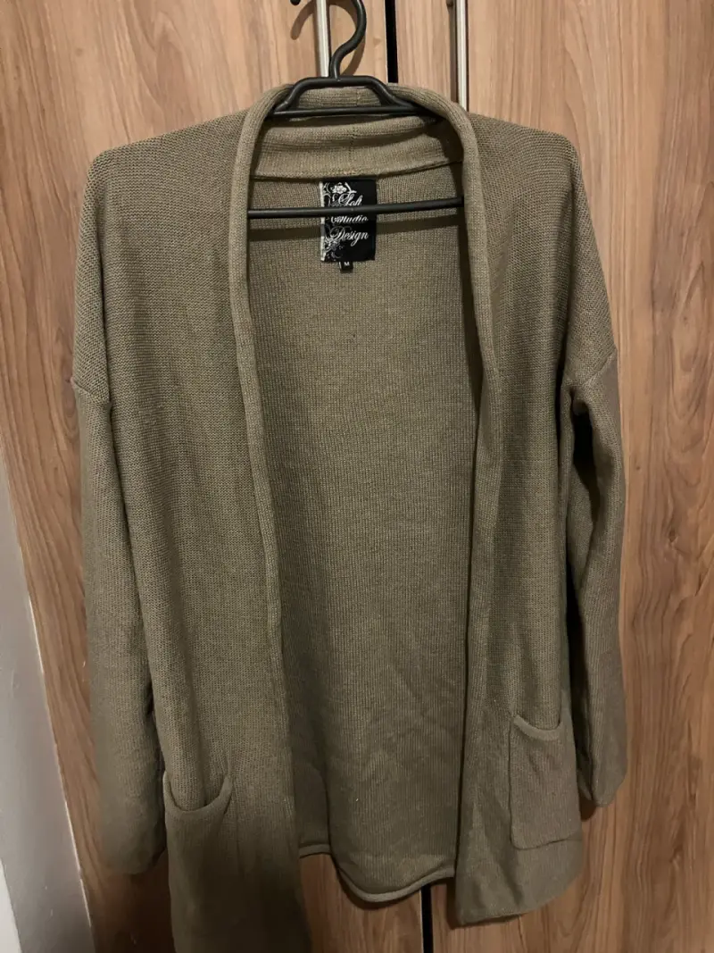 Cardigan beige mujer talla M - 2