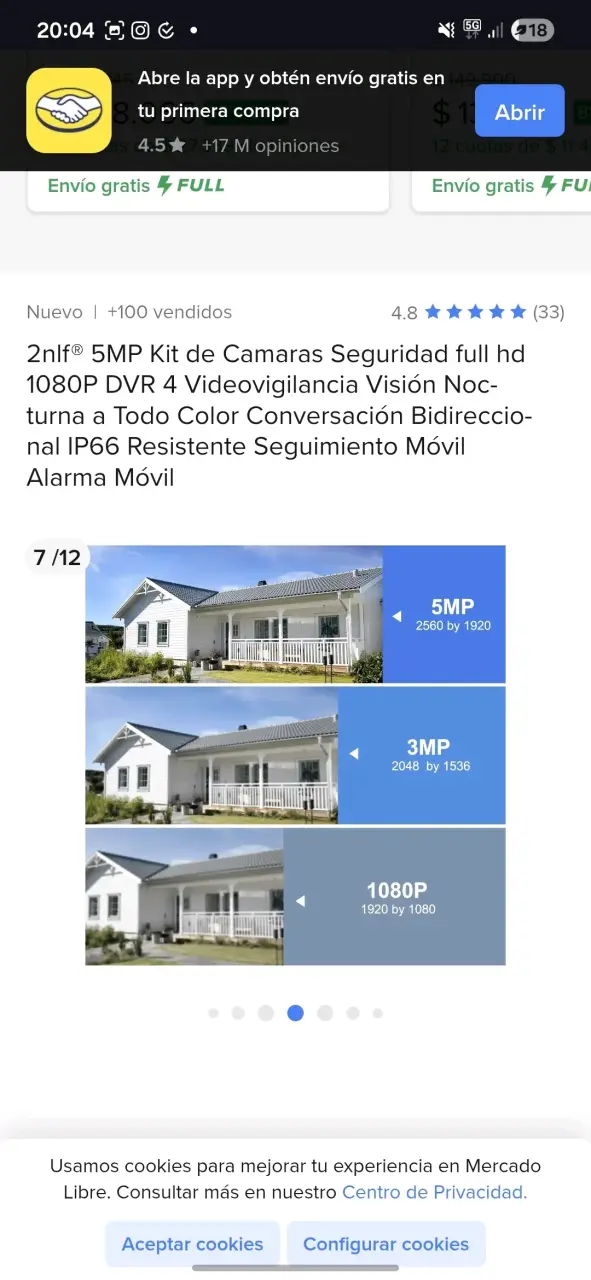 Kit DVR 4 Cámaras 5MP Seguridad - 3