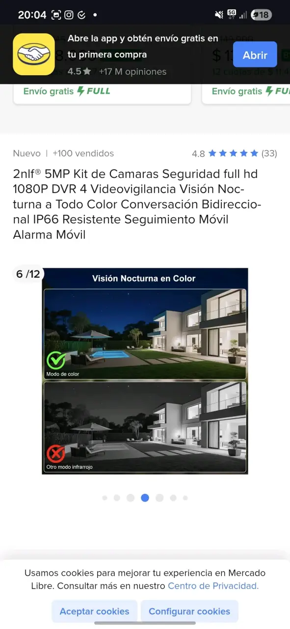 Kit DVR 4 Cámaras 5MP Seguridad - 5