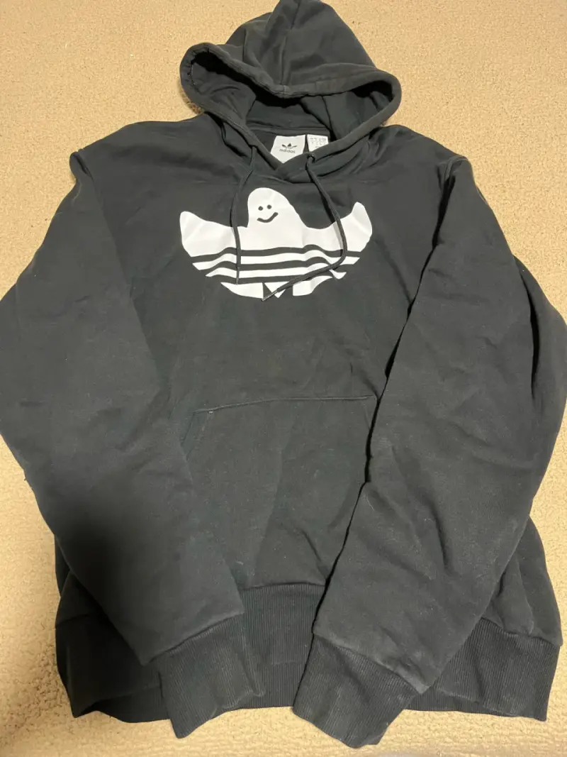 Polerón negro con capucha Adidas original