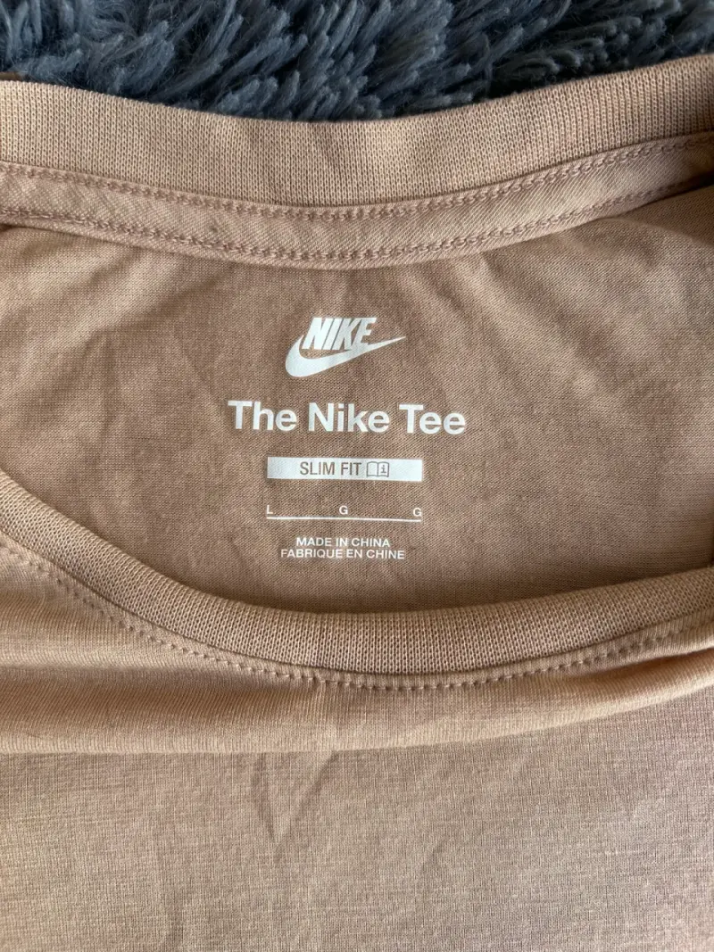 Polera corta Nike beige - 2