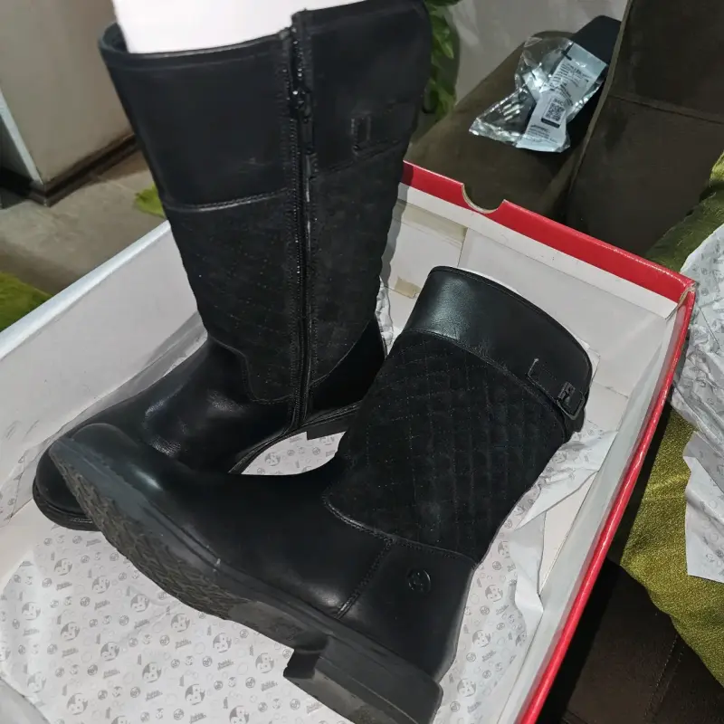 Botas negras de cuero niña - 2