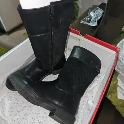 Botas negras de cuero niña - miniatura 2