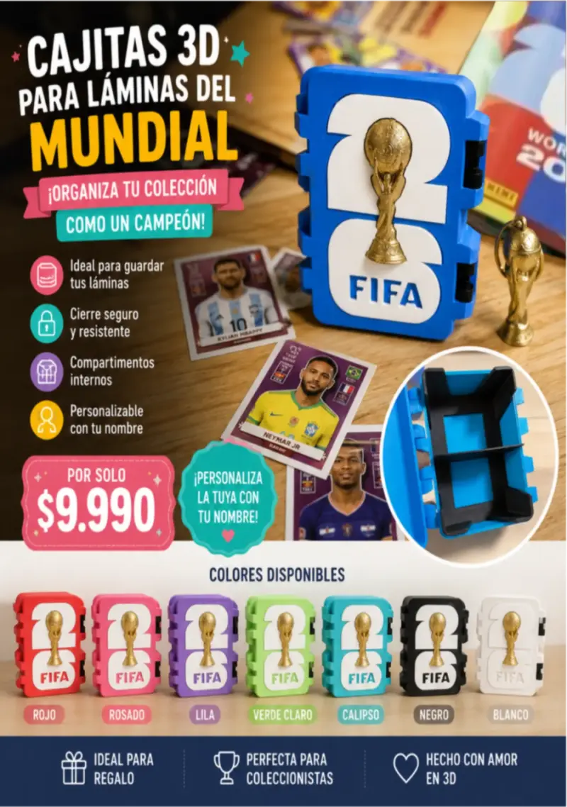 Caja 3D porta láminas - 3