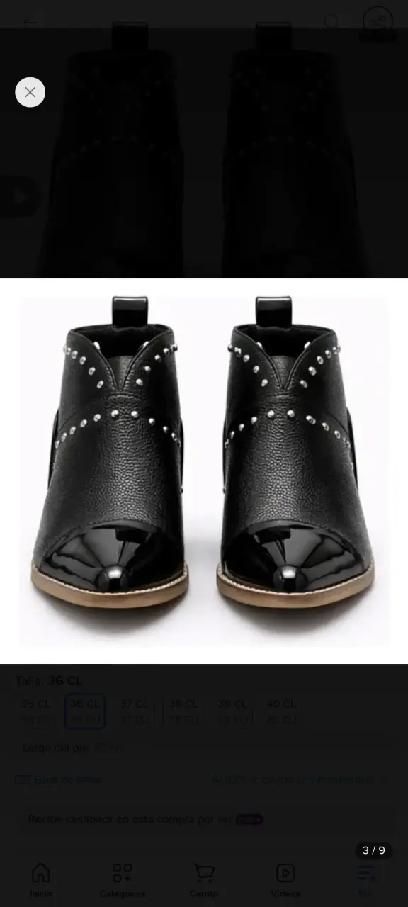 Botines negros con tachas - 2