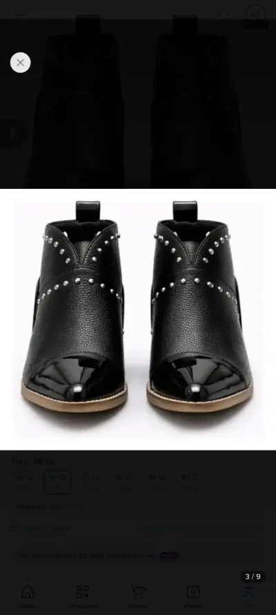 Botines negros con tachas - miniatura 2