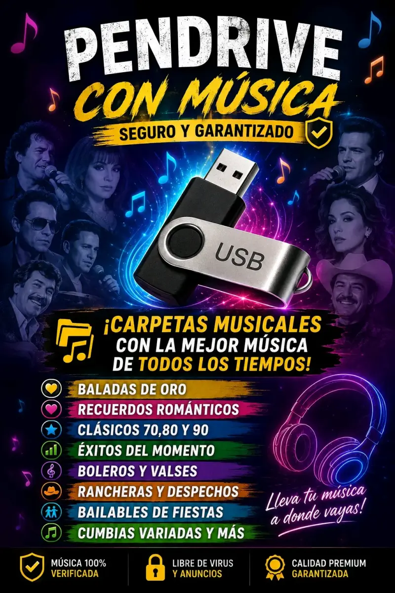 Pendrive USB con música variada