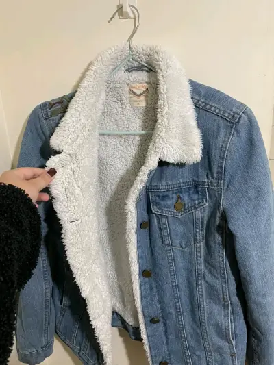 Chaqueta denim con forro polar - miniatura 2