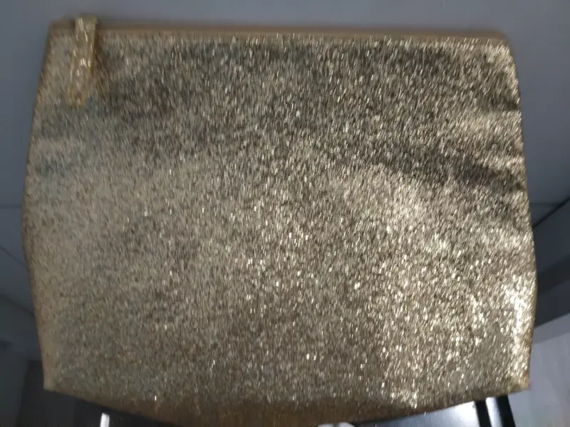 Bolso clutch dorado con brillo - 2