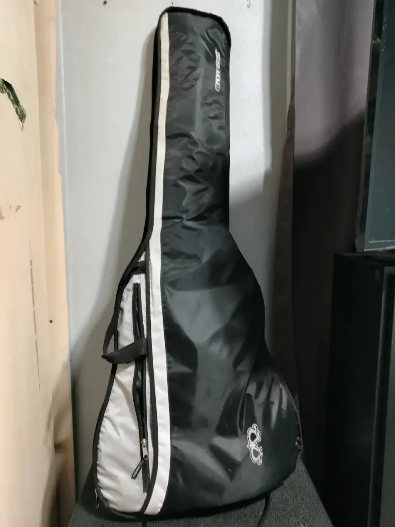 Bajo eléctrico negro con ampli y funda - 2