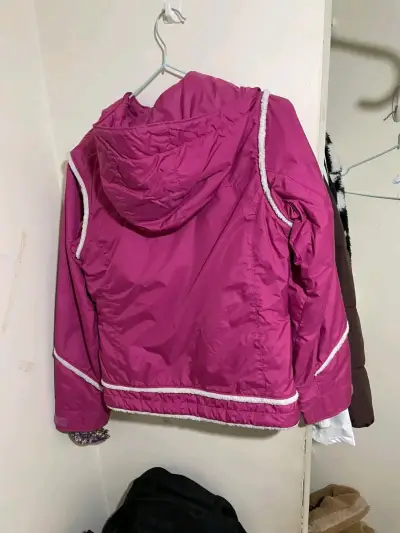Parka rosa para niña Columbia - miniatura 3