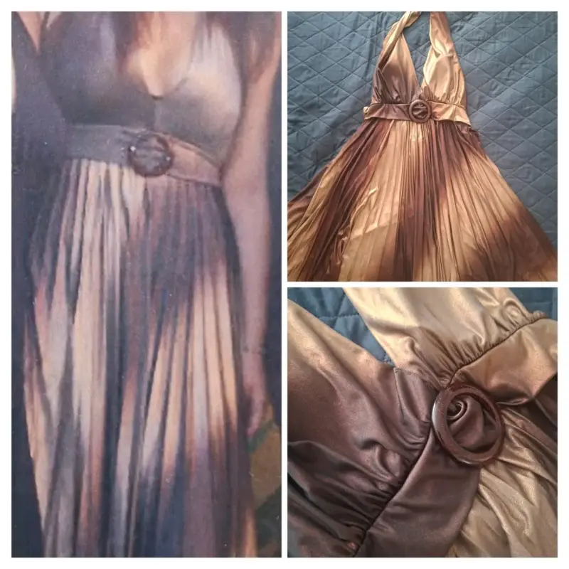 Vestido bronce elegante