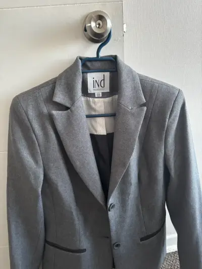 Blazer gris elegante mujer - miniatura 1