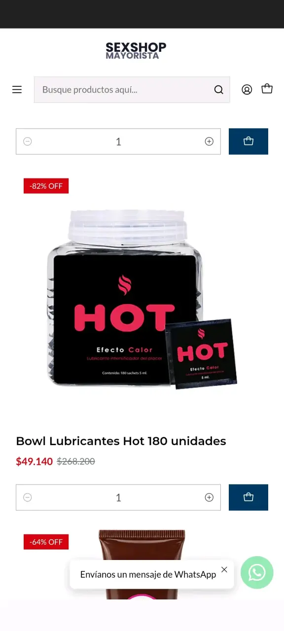 Bowl Lubricantes Hot 180 unidades