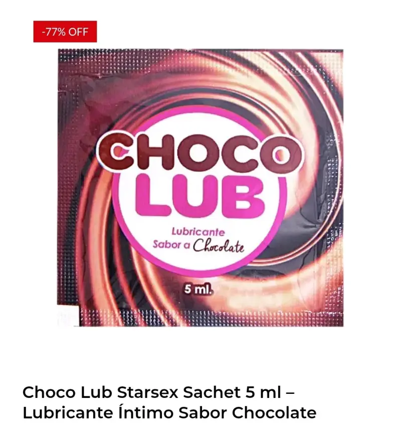 Lubricante íntimo sabor chocolate 5 ml