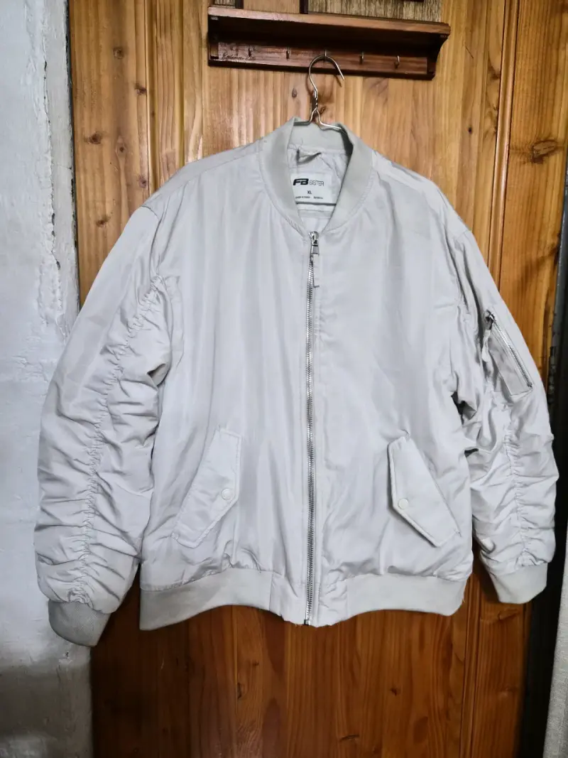 Chaqueta bomber beige XL Mujer