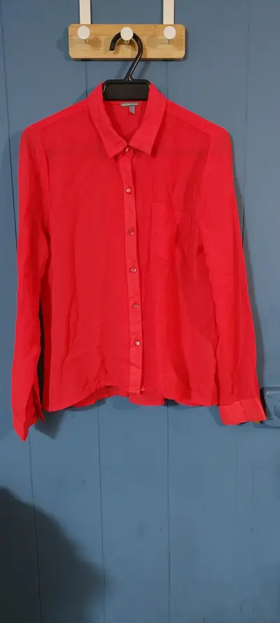 Blusa roja de manga larga - miniatura 1