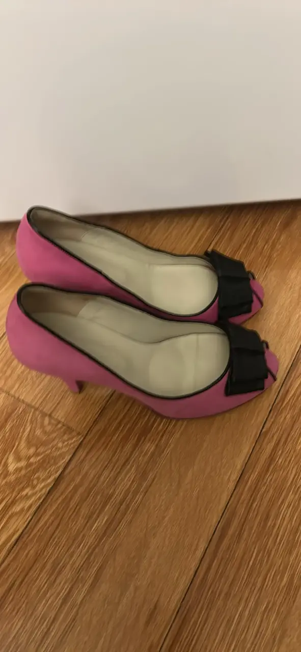 ZAPATOS ROSADOS 36,5 GAMUZA - 2
