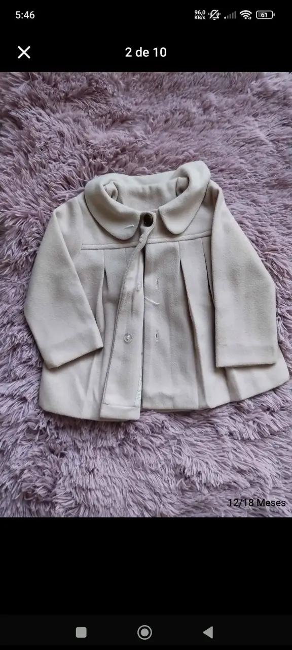 Abrigo beige para bebé - 1