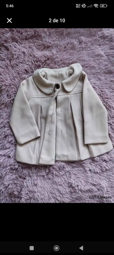 Abrigo beige para bebé - miniatura 1