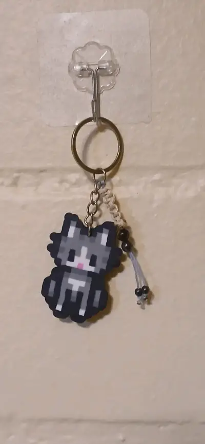 Llavero pixel art gato/ Stardew Valley - miniatura 1
