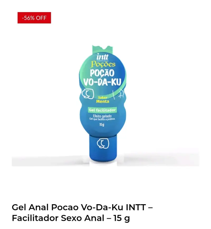 Gel facilitador anal INTT menta