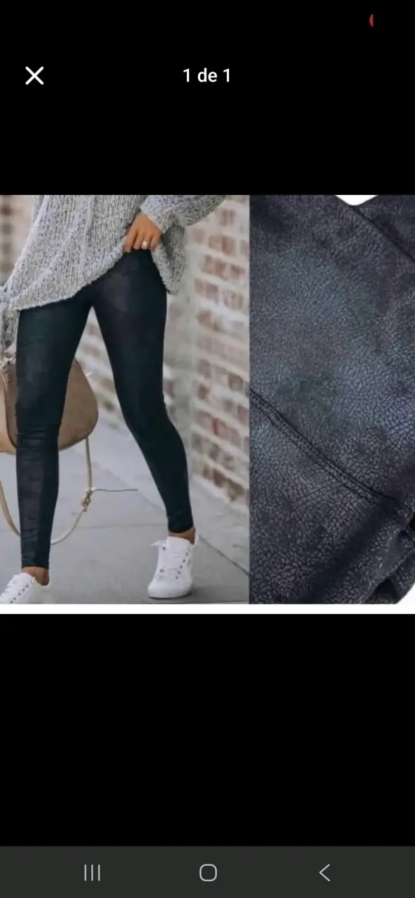 Leggings negros de cuero sintético