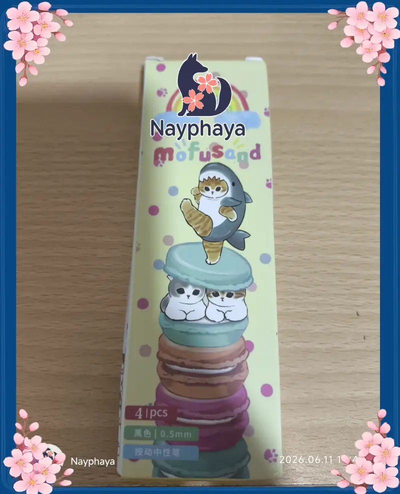 Lápices gatos Mofusand Temática Macaron - 1