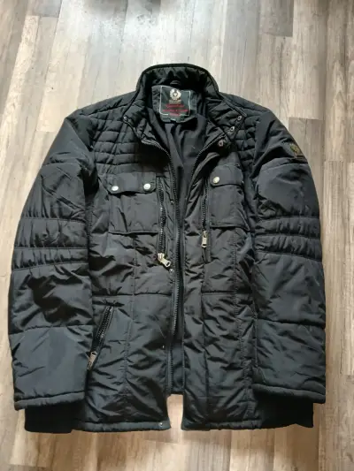 Chaqueta negra acolchada belstaff - miniatura 1