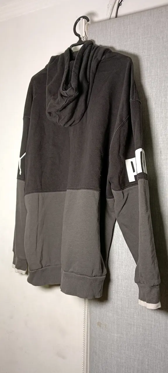 Polerón con capucha Puma negro y gris - 2