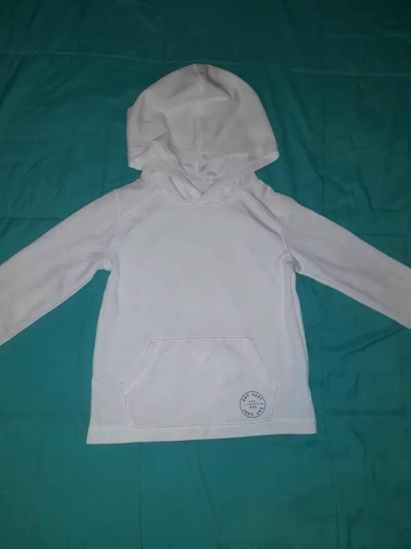 Polerón con capucha blanco para niño - 1