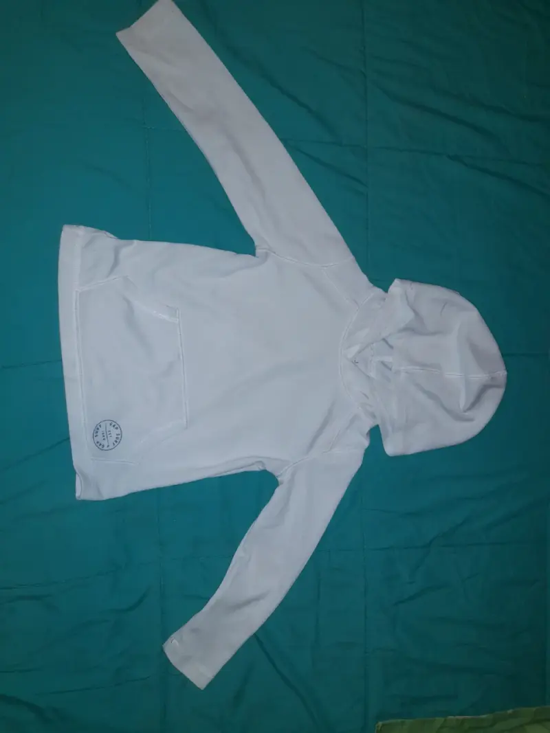 Polerón con capucha blanco para niño - 2
