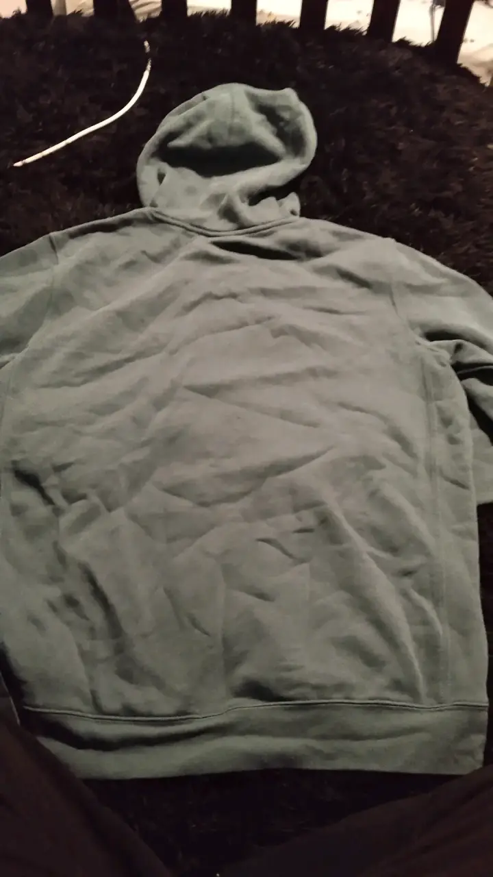 Polerón capucha gris/verde oscuro unisex - 2
