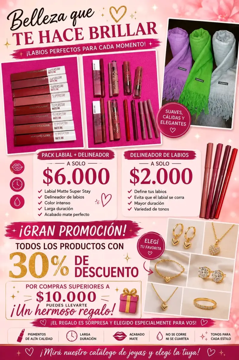 Pack labial y delineador mate