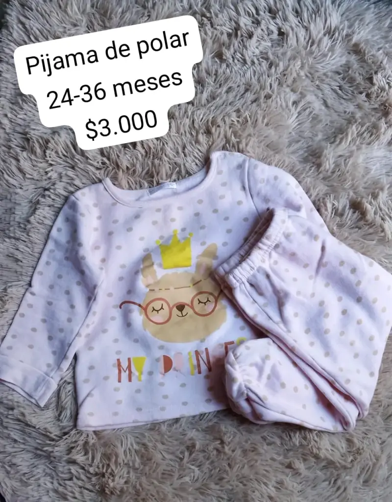 Pijama algodón niña rosa - 2