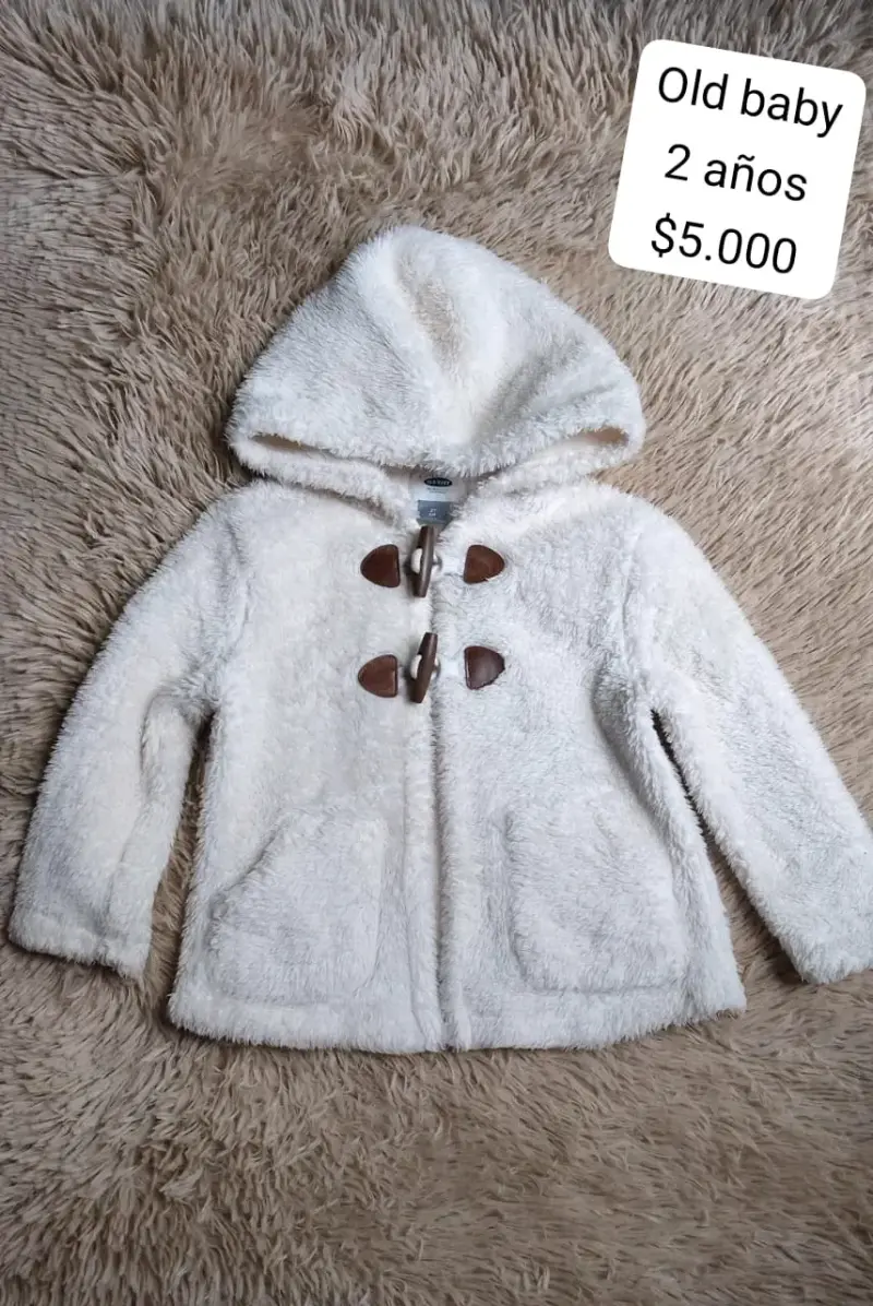 Chaqueta polar blanca para bebé - 1