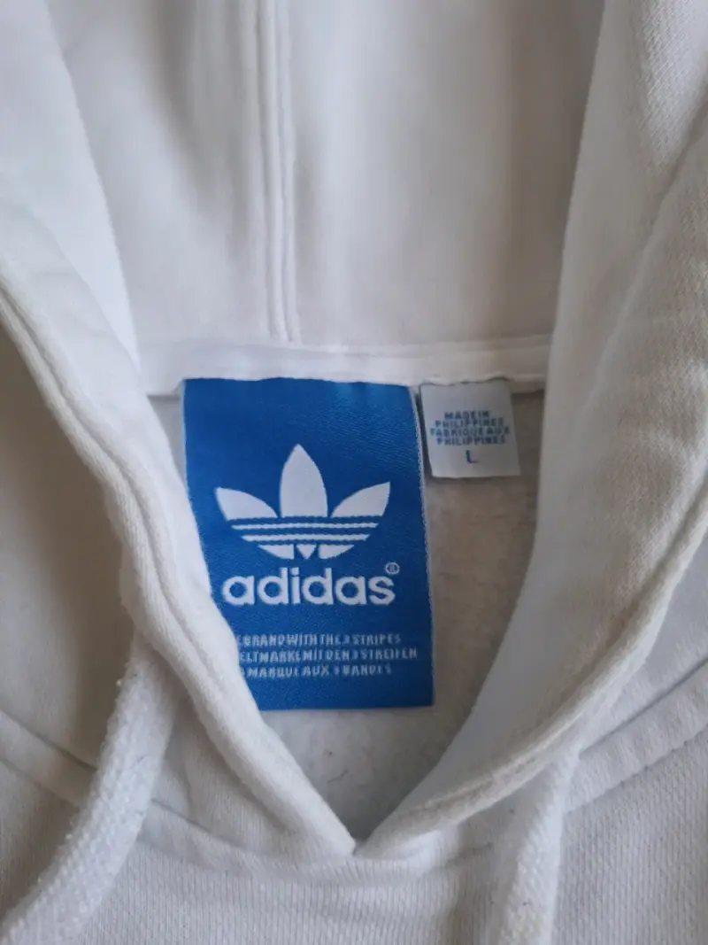 Polerón con capucha blanco Adidas - 2