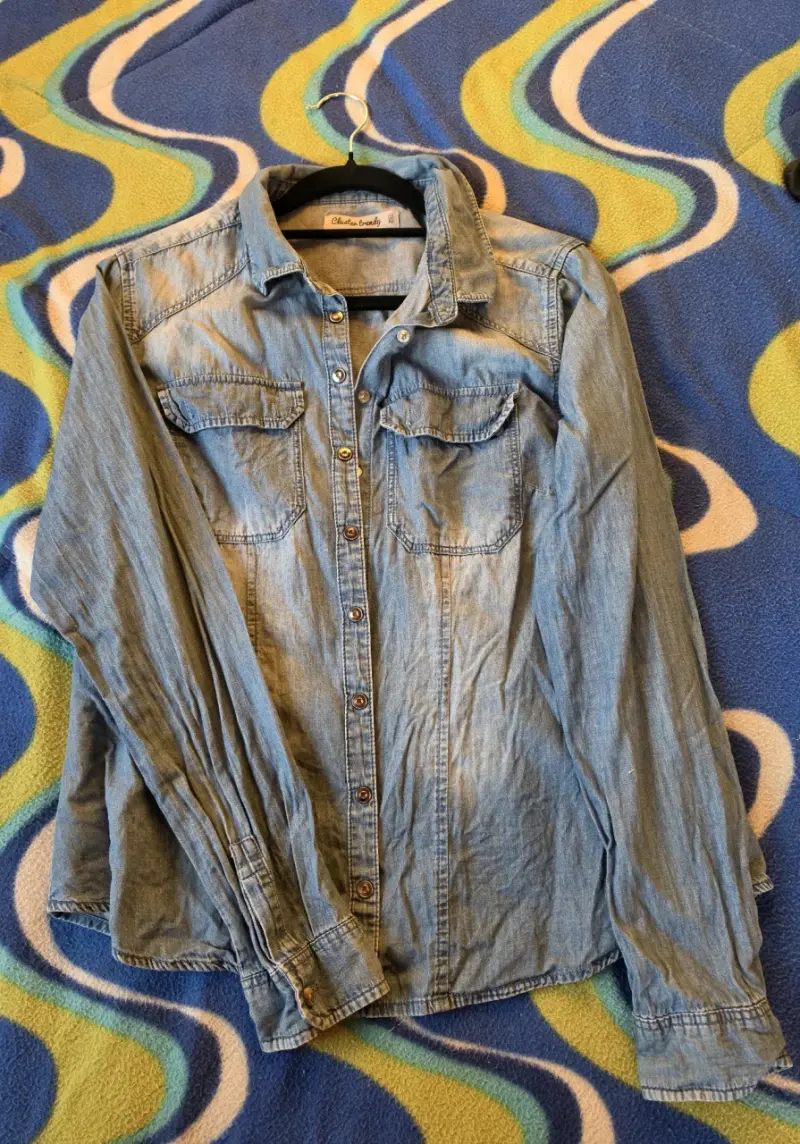 Camisa de mezclilla azul