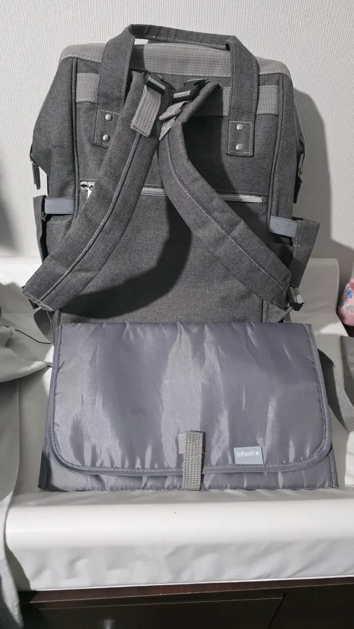 Mochila pañalera gris Infantil - 3