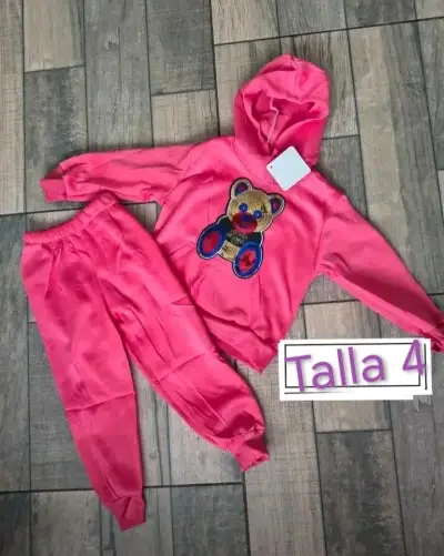 Conjunto buzo poliéster y polar adentro - miniatura 2