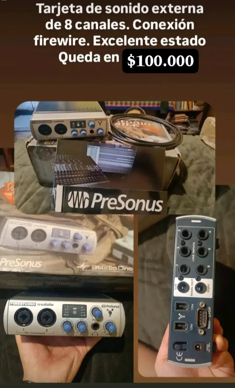 Tarjeta de sonido externa PreSonus