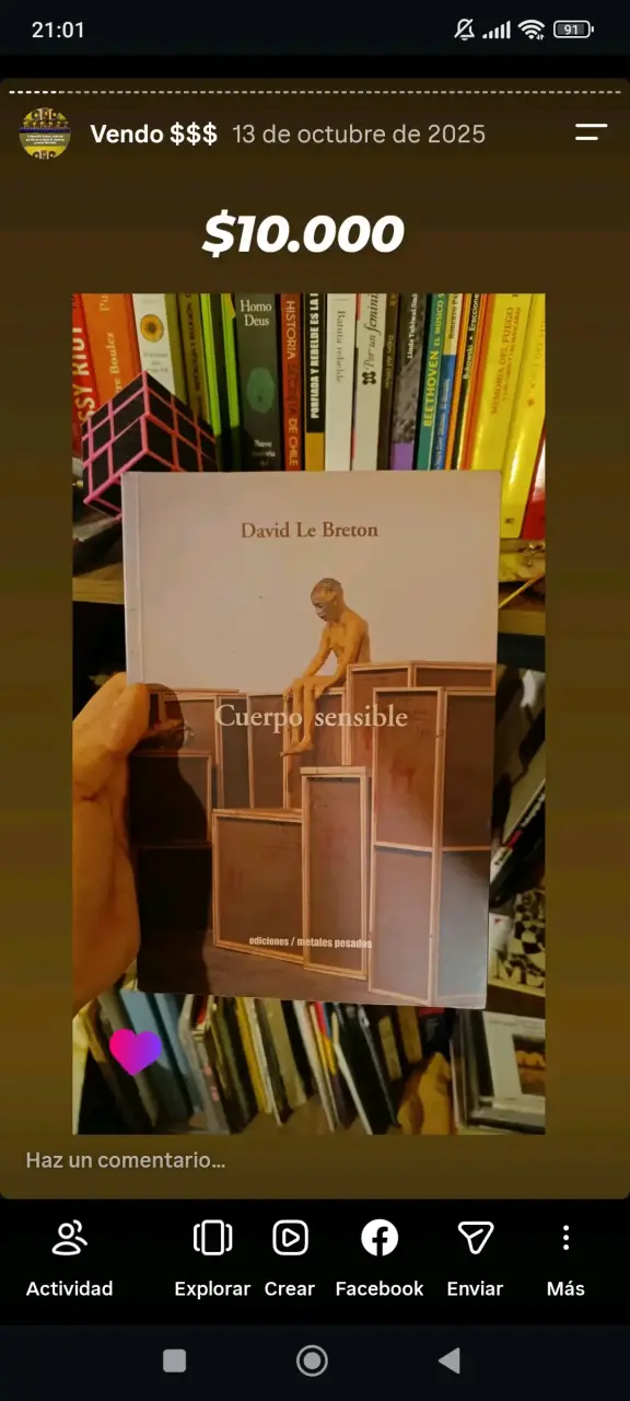 Libro Cuerpo Sensible, David Le Breton