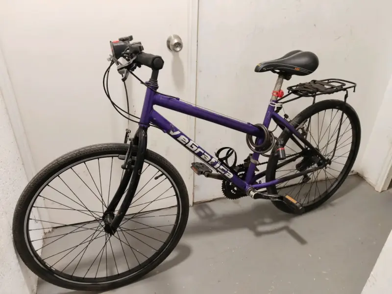 Bicicleta morada urbana - 1