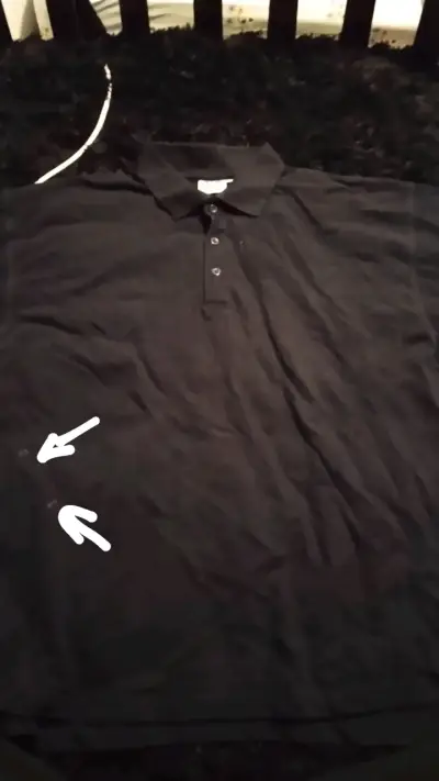 Polera cuello en V, negra de hombre - miniatura 1